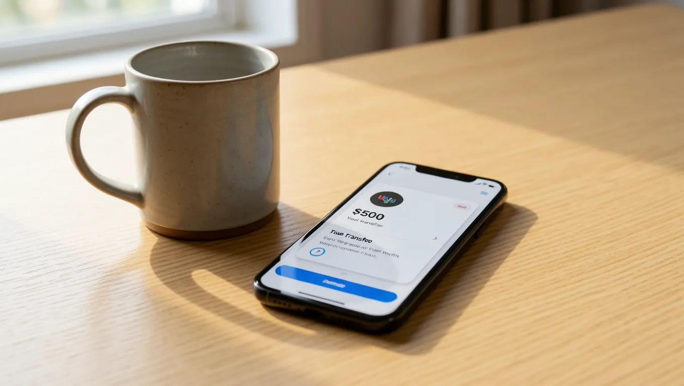 A smartphone displaying a quick $500 personal loans transaction in 2026