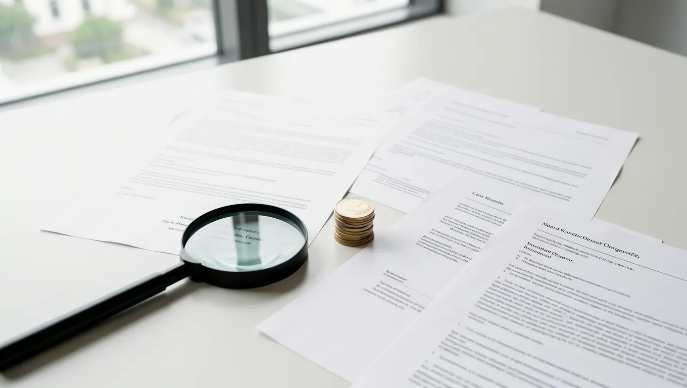 Legal documents and a magnifying glass representing consumer protection laws