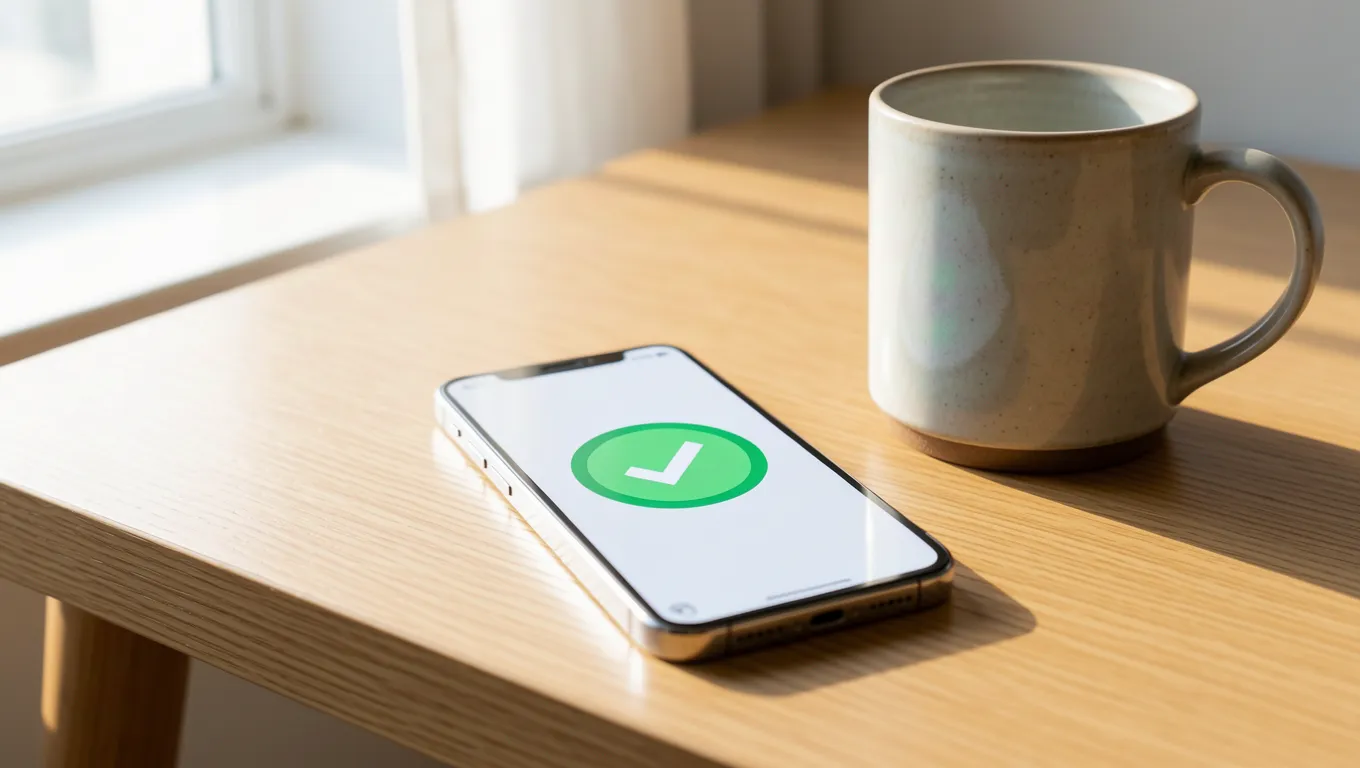 Smartphone displaying a successful instant approval personal loans application result